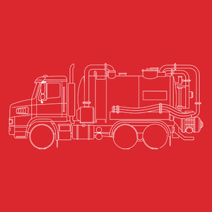Sewer combo truck icon